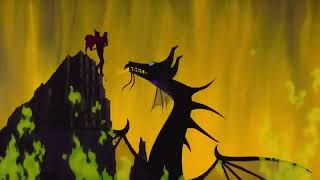 Sleeping Beauty - Maleficent dragon scene (with added dragon growls/roars)