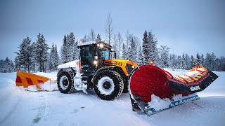 Afternoon ❄️ plowing 4th Feb #NoTalk #NoMusic #JCB #Fastrac #Mählers