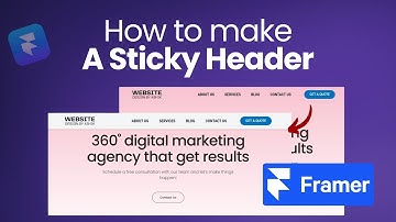 How to Create a Sticky Header in Framer : A Step-by-Step Tutorial | Sticky Navbar in Framer