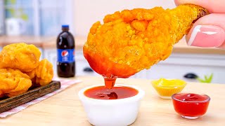 🔥🔥 How To Make Miniature Nashville Hot Chicken in Mini Kitchen - ASMR Fried Chicken Cooking Recipe