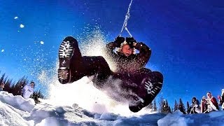 Snowlercoaster - Insane Zipline Sledding! | DEVINSUPERTRAMP