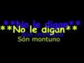 No le digan / Són Montuno / FEDERICO Y SU COMBO