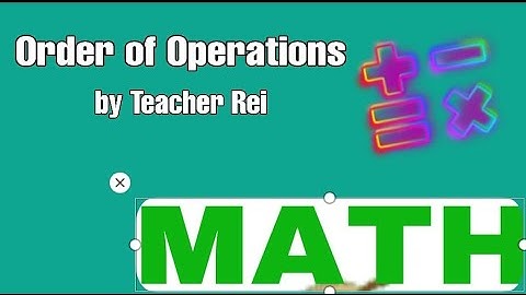 Order of Operations (part 1)