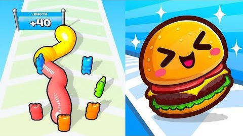 DJ Music Run VS Gummy Worm Go! All Levels SpeedRun Gameplay Android iOS Ep1