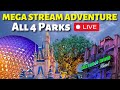 🔴LIVE🔴 4 Park Adventure Day | Walt Disney World Livestream In 4k HD