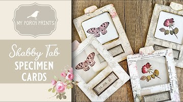 Shabby Tab Specimen Cards for a Junk Journal