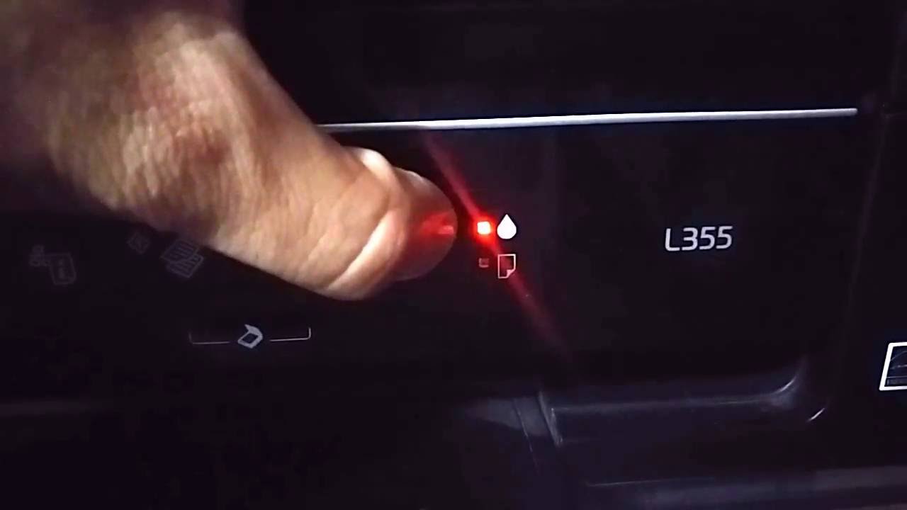 Reset Error EPSON L355 ink LED light (Subtitles) - YouTube