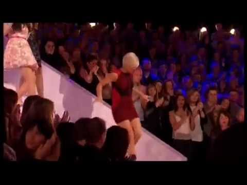 EMMA FALLS ON TAKE ME OUT LIVE Wardrobe Malfunctions - YouTube