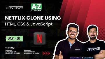 [LIVE] DAY 01 - Netflix Clone using HTML, CSS & JavaScript  | COMPLETE in 7 - Days