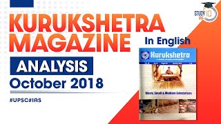 Kurukshetra Magazine October 2018 - UPSC / IAS / PSC analysis for aspirants in English