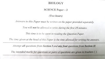 ICSE Biology 2017 Solved Question Paper