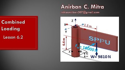6.2 - Combined Loading-PART-II-Concept of Normal-Normal Type of example on a Vertical Pole.