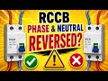 What Happens If RCCB Phase and Neutral Are Reversed? | RCCB Wiring Mistake Explained
