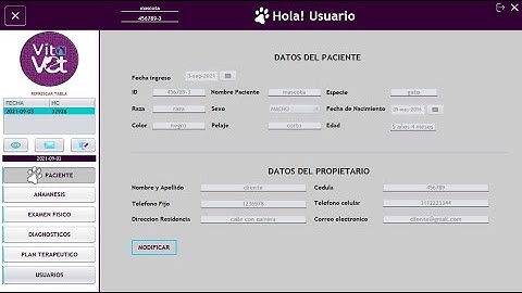 Sistema para gestión medica veterinaria - Java