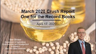 A record setting March Soybean Crush Report- Does it Continue?
