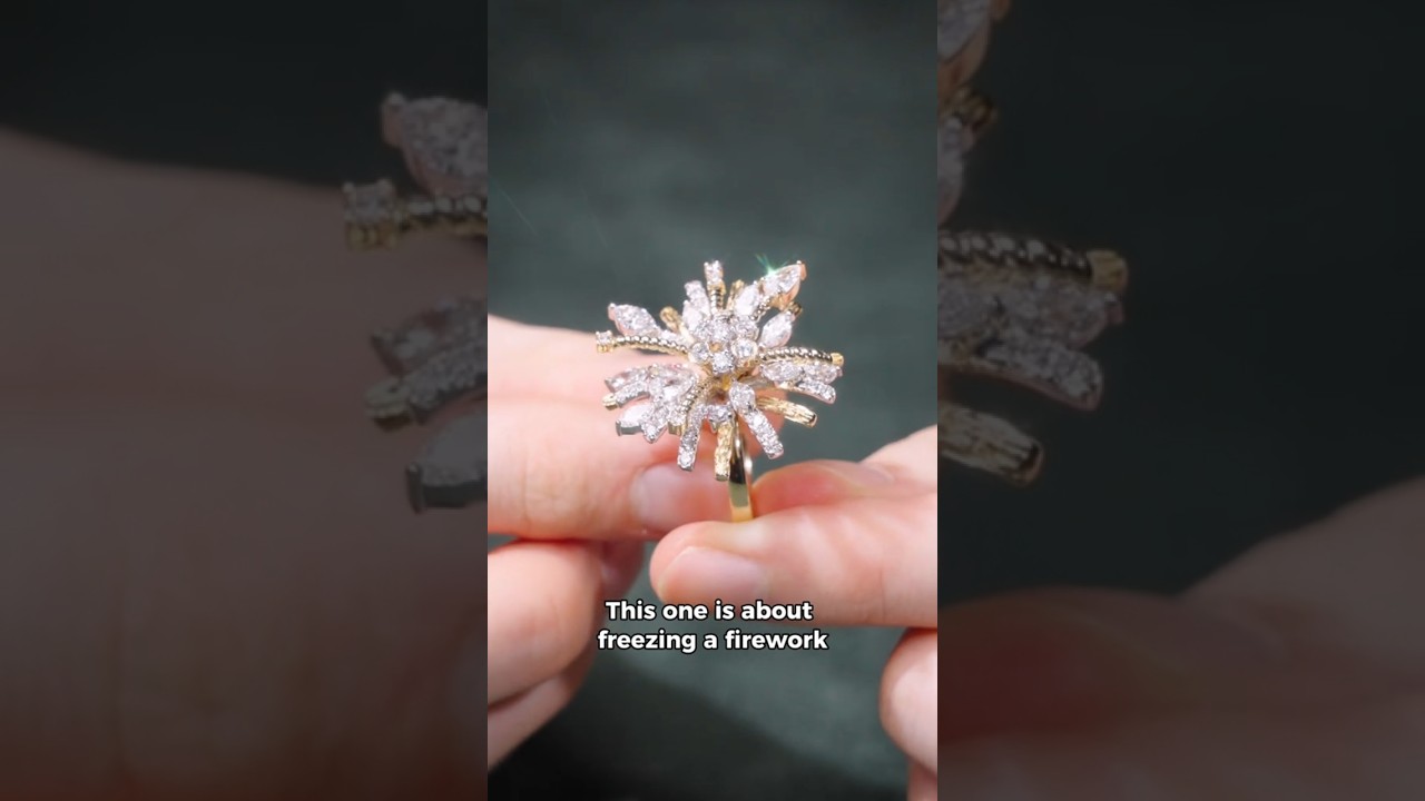 Starburst🌟of brilliance💫Gold and diamond💎collide in radiant motion