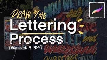 Digital Lettering Process on Procreate | "Pause & Reflect" (Vertical Video)