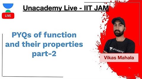 PYQs of function and their properties part-2 | IIT JAM | Vikas Mahalal | JAM 2020
