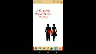 "Happy Promise Day" - Paintastic greeting tutorial screenshot 3