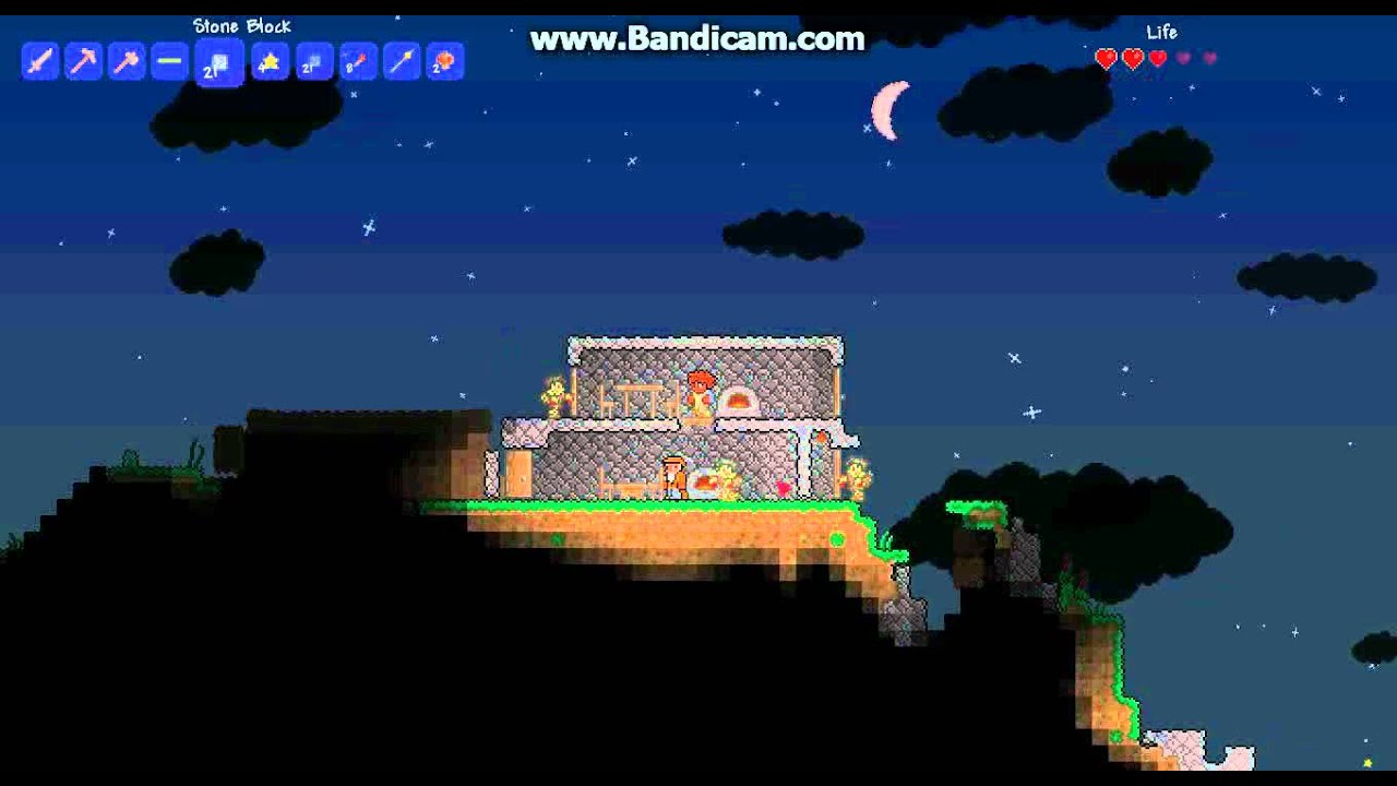 Terraria:Killing the Merchant! - YouTube
