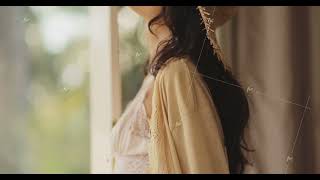 Woman In Lace Lingerie And Boho Kimono Standing By Window In Soft Light screenshot 5