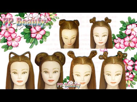 สอนทำทรงผมมัด2จุกน่ารักแบบต่างๆ Space Buns Hairstyles