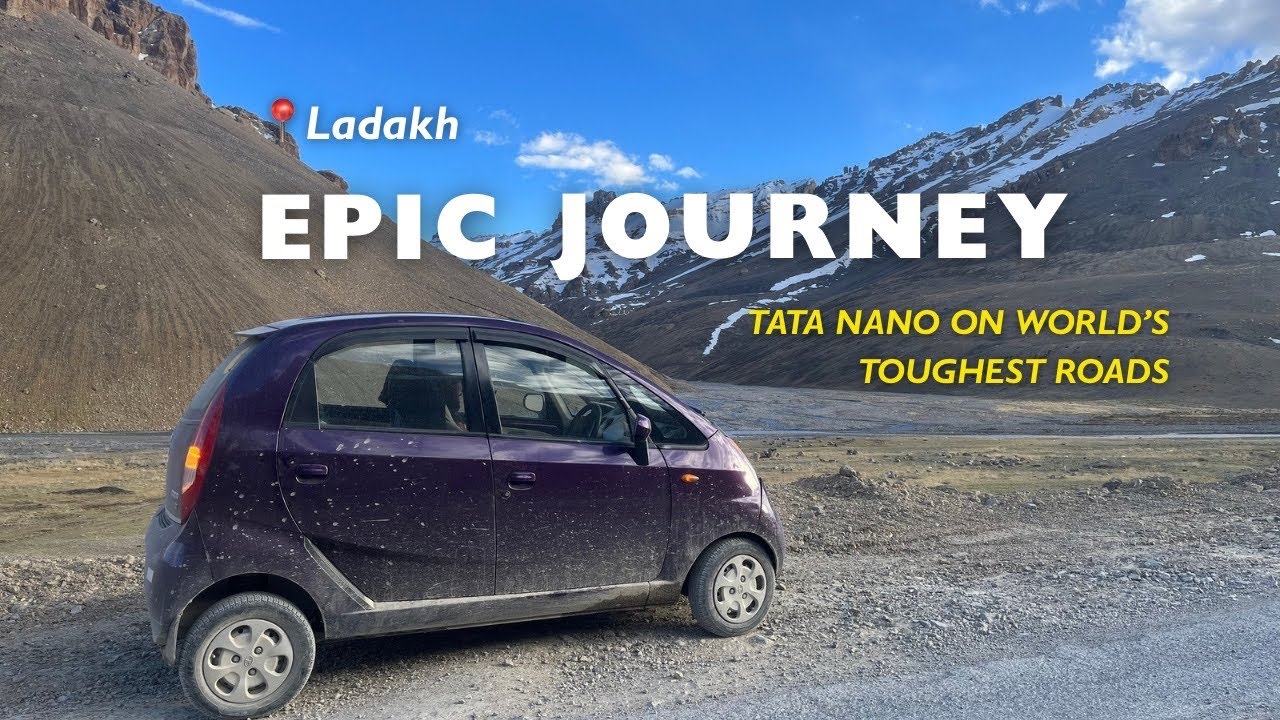 Driving Tata nano on World's highest and toughest road : LADAKH HIGHWAY #travel #enjoy #fun #world