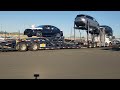 how to load , Car  hauler loading vans Toyota's