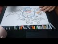 Coloring Picture The Entire Doremon Team Sitting on a Mechanical Dragon 5 In Five Straight Rows