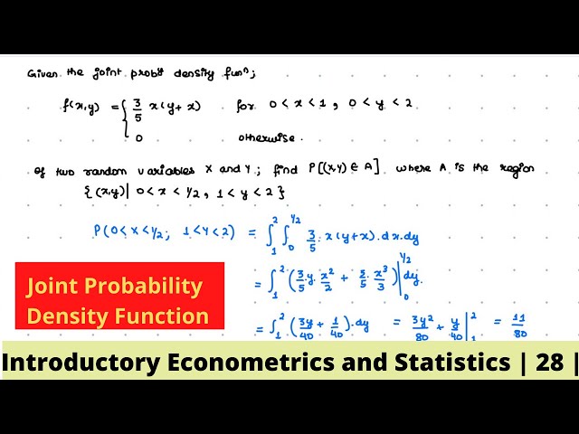 Joint Probability Density Function of a continuous random variable | Definition | Example | 28 |