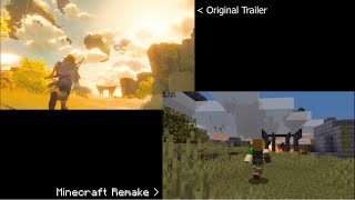 BotW2 Trailer in Minecraft - Side by Side Comparison