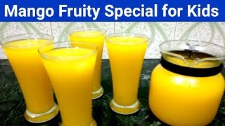 Mango Fruity Recipe || Fresh Mango Juice || Summer Drink || Life of Punjab || Punjabi Cooking