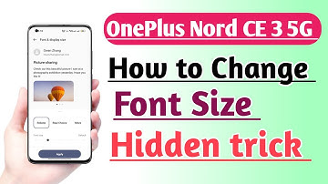 OnePlus Nord CE 3 5G How to Change Font Size | Font Size Change kare