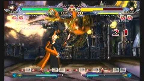 BBCS Carl crossup j.2C combo: 4.8k meterless