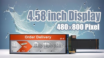 Bar Type 4.58 inch 320x960 IPS TFT LCD Display SPI+RGB Interface
