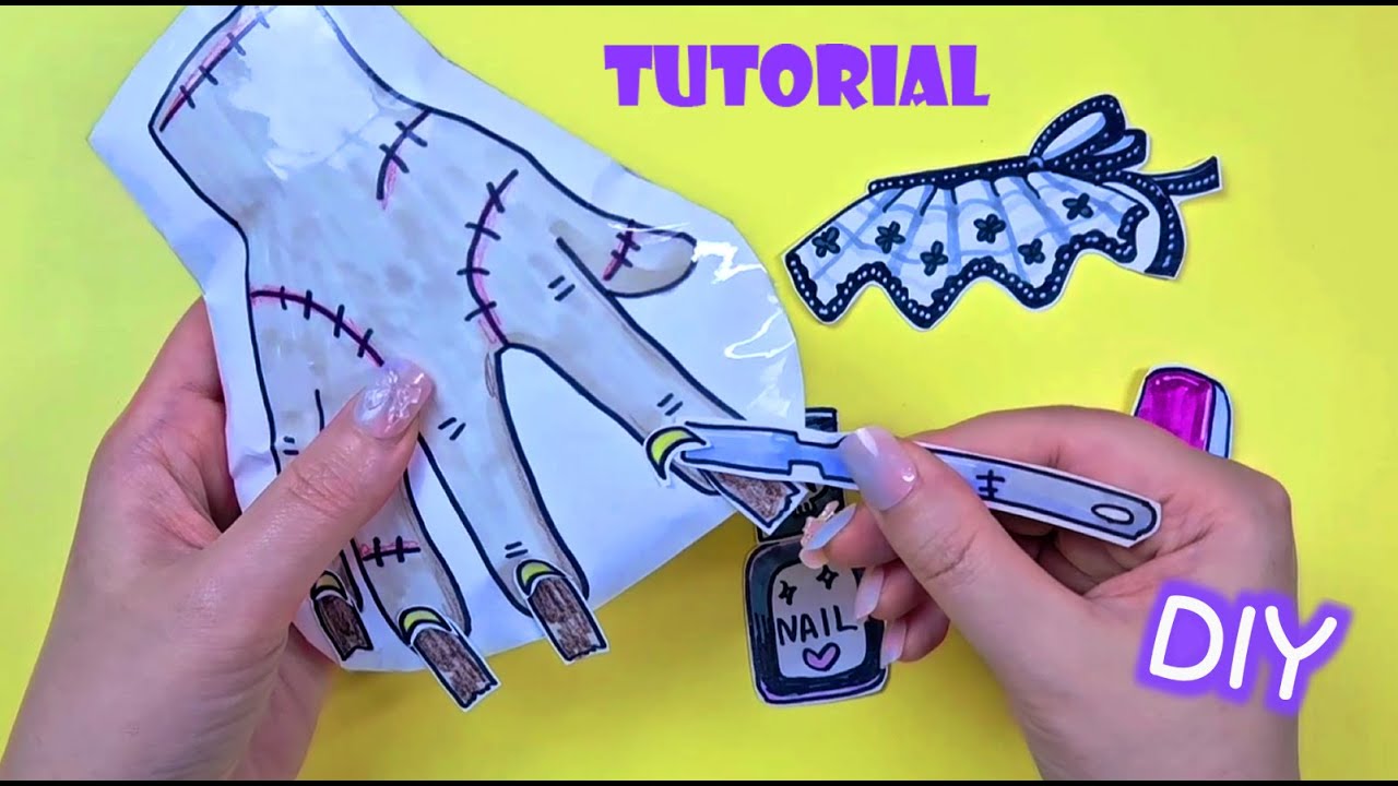 (Tutorial) Wednesday Thing Nail Care paper diy 