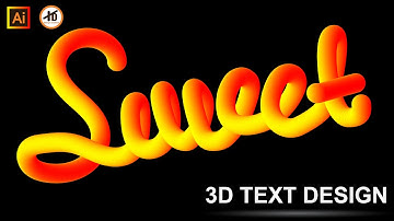 Create Advanced 3D Vector Tube Script Text in Illustrator with Custom Text & Blend Tool