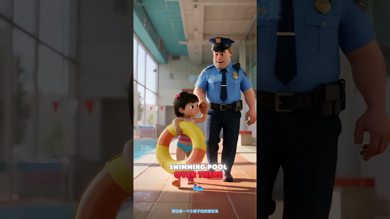 Kid, you can go to the children only swimming pool 