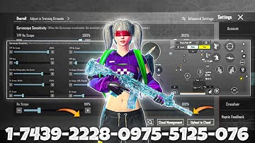 New Update 3.7🔥Best Sensitivity Code + Control Settings Pubg Mobile /Bgmi Sensitivity 2025