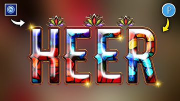 How To Make New Colorful Glass Font In Ps Touch PixelLab | Glass Font Editing |Multicolor Glass Font