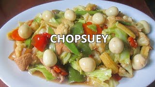 Chopsuey Recipe with Quail Eggs