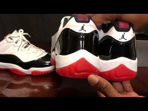 real bred 11s vs fake