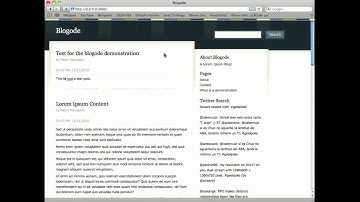 Blogode Demonstration - Blog system in Node.js