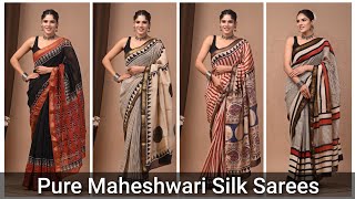 Festival Special Pure Maheshwari Silk Sarees | New Wear Soft Sarees | #silksarees  screenshot 4