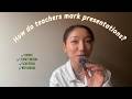 How teachers mark your presentations?