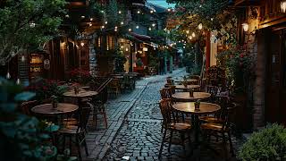 Quiet and Mysterious Street Cafe Space | Soothing Jazz Music Helps Relax when Working or Studying