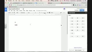 Easy Accents Add-on for Google Docs How-to