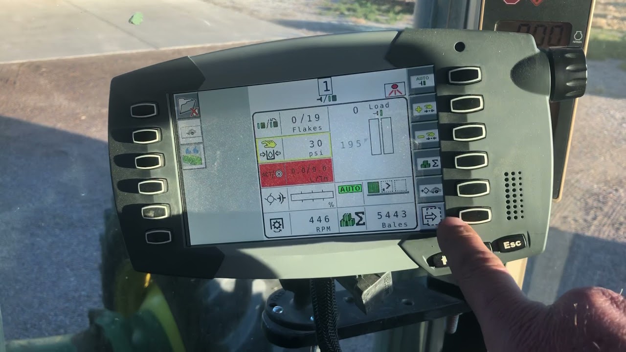 Ejecting a bale a bale on a 2270 Massey Ferguson Baler