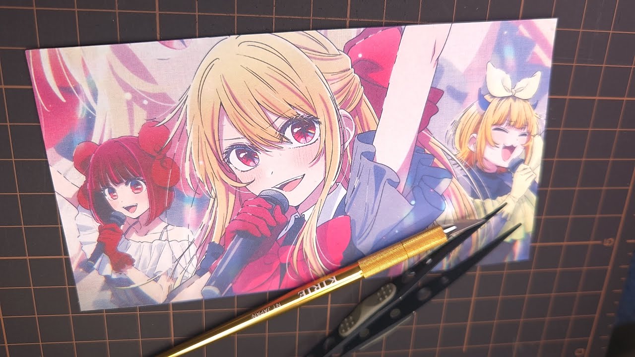 【ASMR】＜切り絵作業配信＞推しの子B小町の切り絵制作。サクサク音を堪能してね。＃イラストメイキング＃かわいい