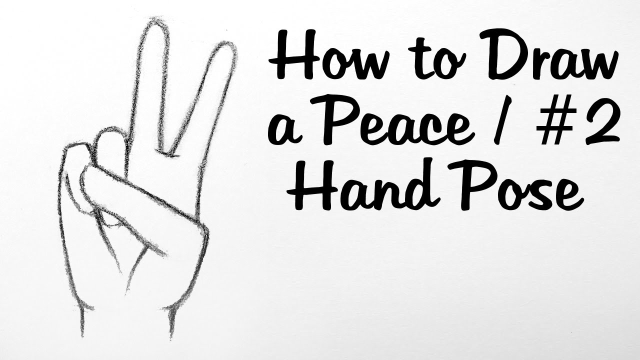 How to Draw a Peace  2 Hand Pose